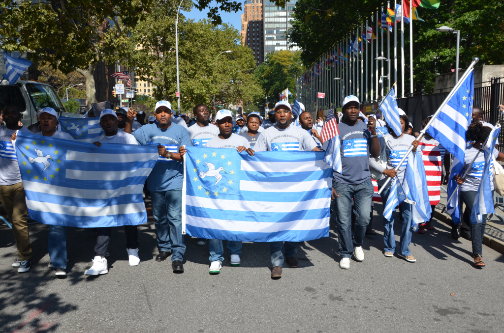 Anglophone Diaspora marching at the UN